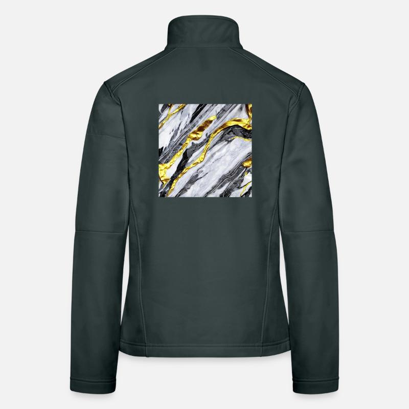 Marble gold structure Women's Softshell Jacket