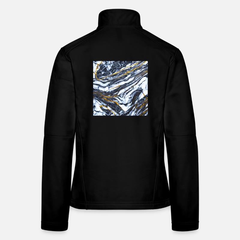 Marble meets gold Marble gold texture Women's Softshell Jacket