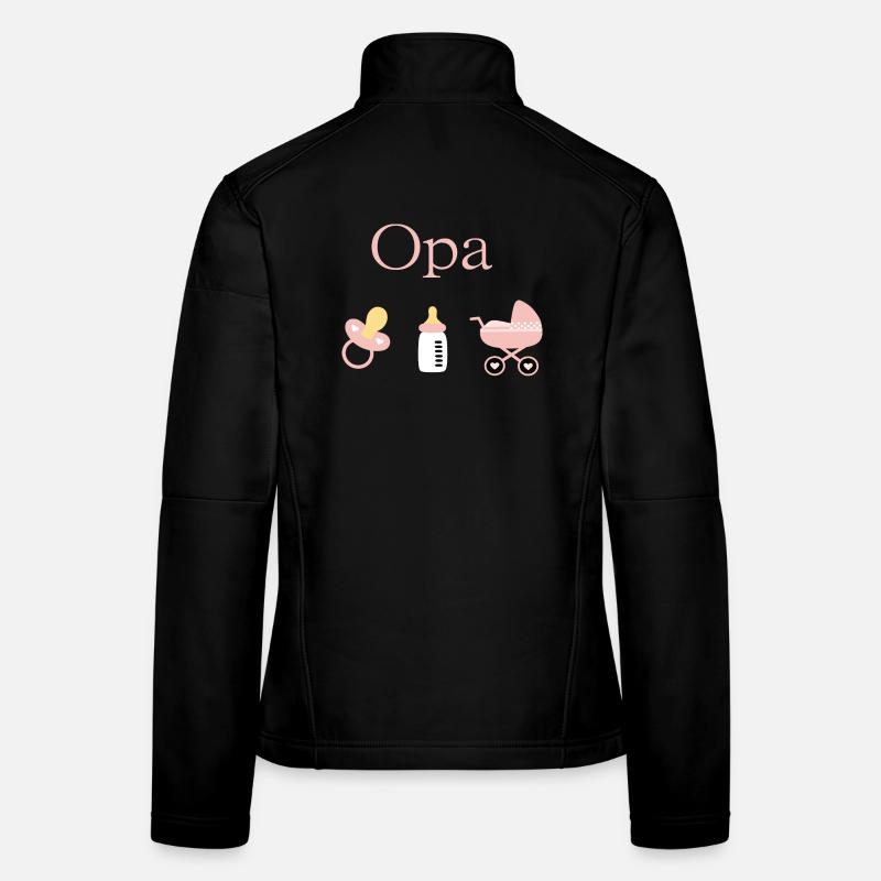 Opa 2026 Geburt Mädchen Vorlage personalisierbar Frauen Softshelljacke