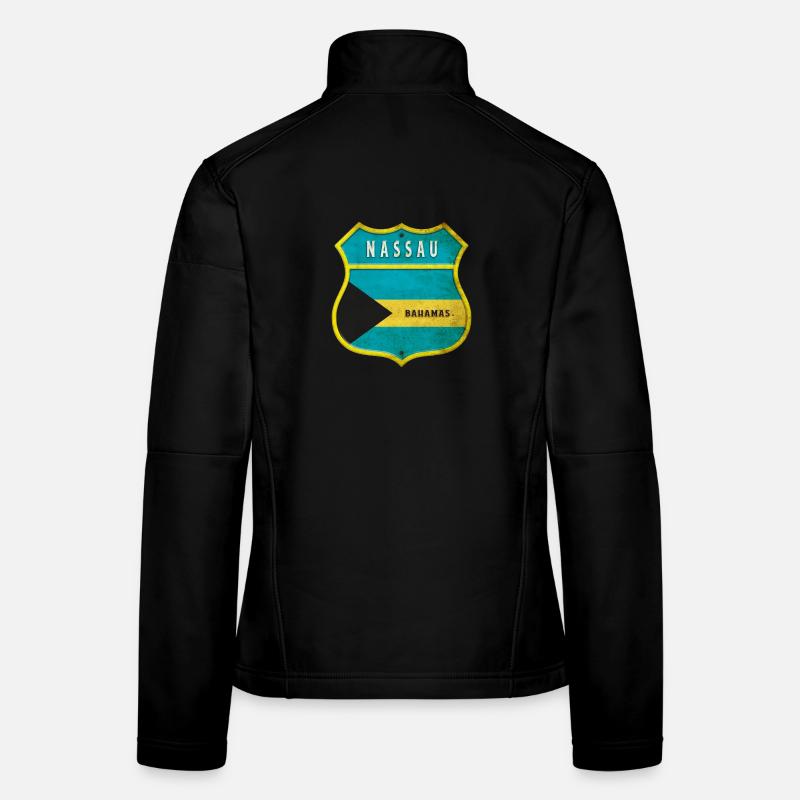 Nassau Bahamas flag crest design Women's Softshell Jacket