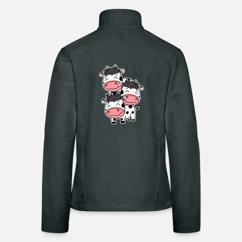 Vaches mignonnes - motif de vache Veste en tissu softshell Femme