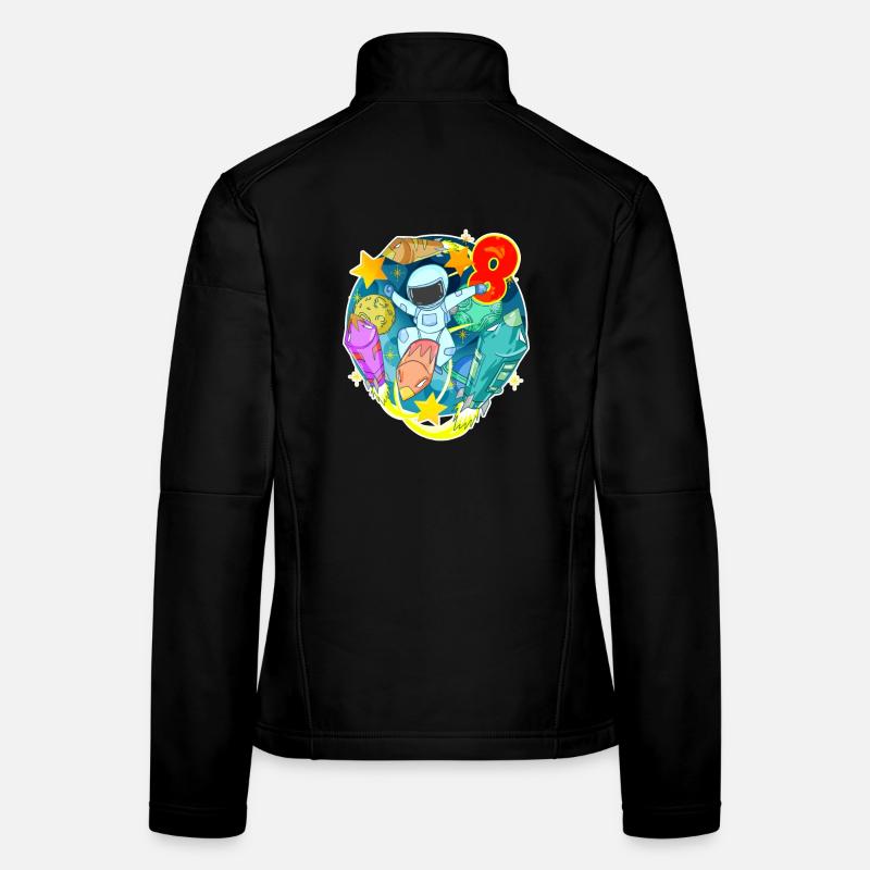 8e anniversaire 8 ans jeune astronaute de l’espace Veste en tissu softshell Femme
