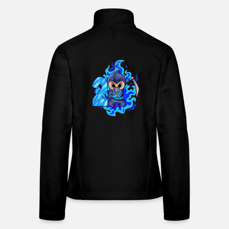 2ème anniversaire garçon 2 ans ninja Veste en tissu softshell Femme