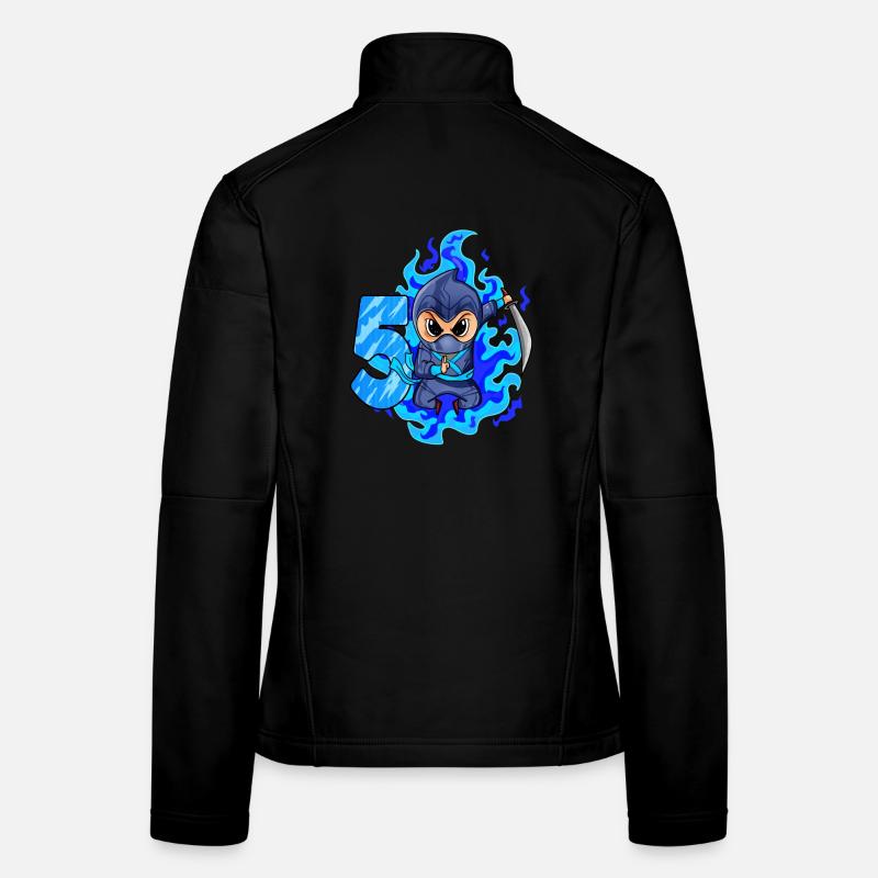 5ème anniversaire garçon 5 ans ninja Veste en tissu softshell Femme