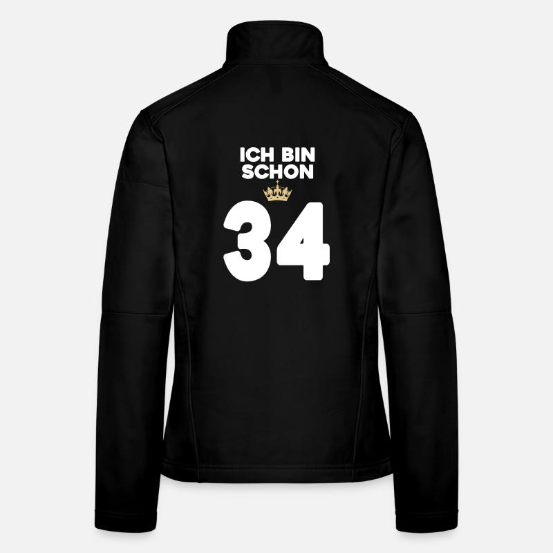 34. Geburtstag Geschenk - 34 Jahre mit Krone Frauen Softshelljacke
