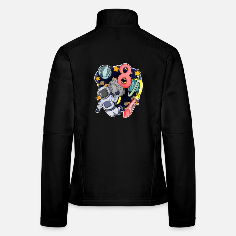 8e anniversaire 8 ans jeune astronaute de l’espace Veste en tissu softshell Femme