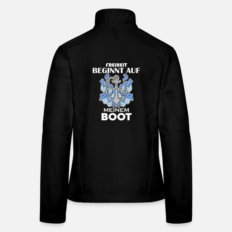 Boote Motorboot Kapitän Boot Seefahrt Geschenk Frauen Softshelljacke