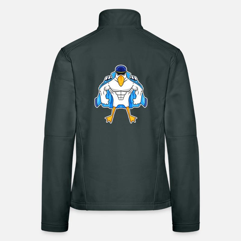 Muscular Seagull Seagull Gift Women's Softshell Jacket