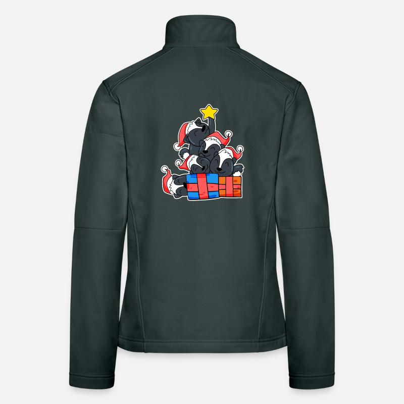 Skunks Christmas Christmas tree skunk Women's Softshell Jacket
