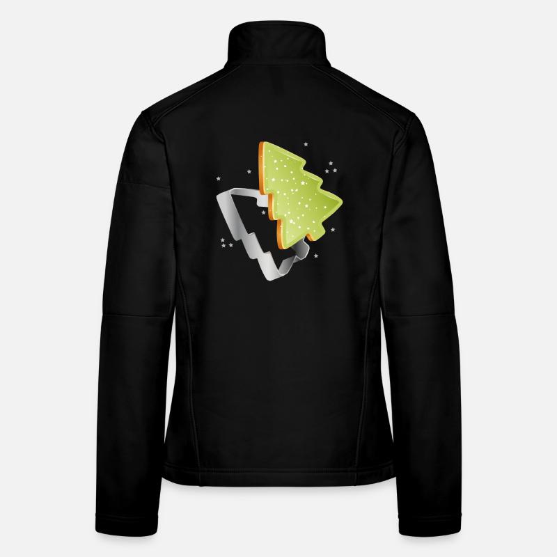 Biscuits au sapin de Noël avec glaçage vert Veste en tissu softshell Femme