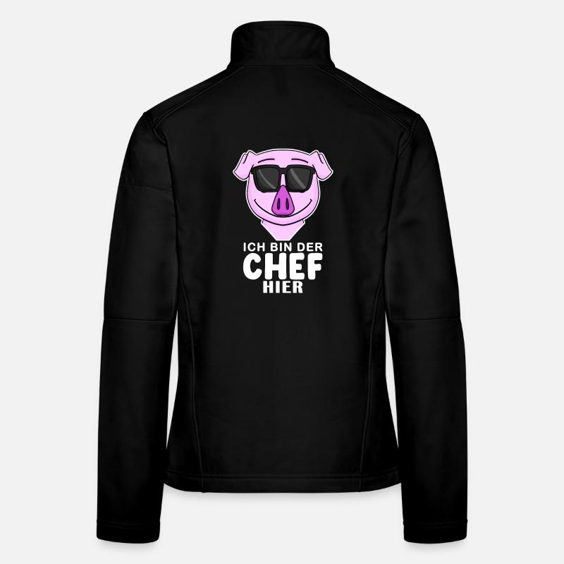 Cool Schwein Chef Frauen Softshelljacke