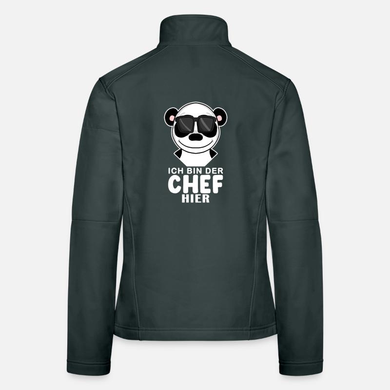 Cool Panda Chef Frauen Softshelljacke