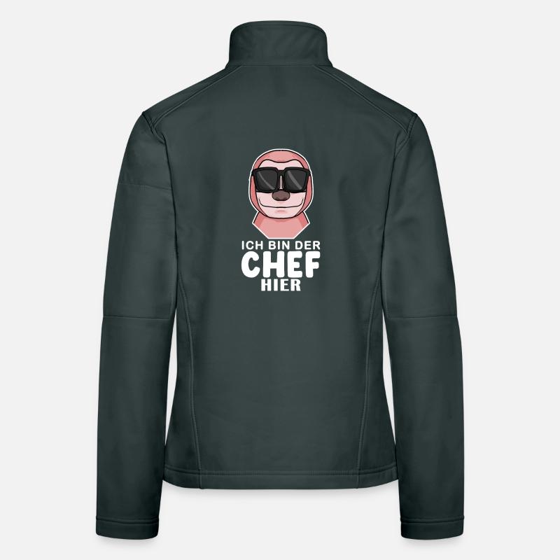 Cool Faultier Chef Frauen Softshelljacke