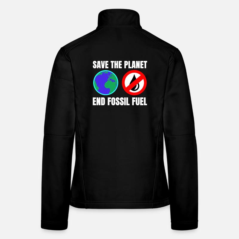 Save The Planet End Combustibles fossiles Veste en tissu softshell Femme