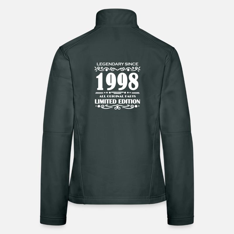 1998 - Année de construction 1998 - Né en 1998 Veste en tissu softshell Femme
