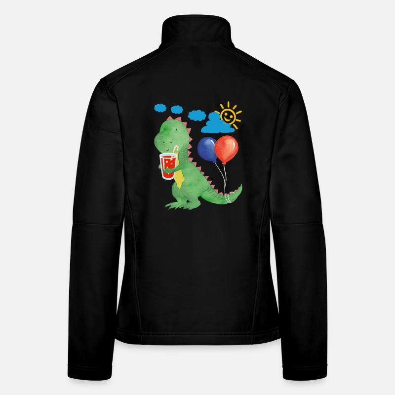 Small dino with refreshment and balloons Women's Softshell Jacket