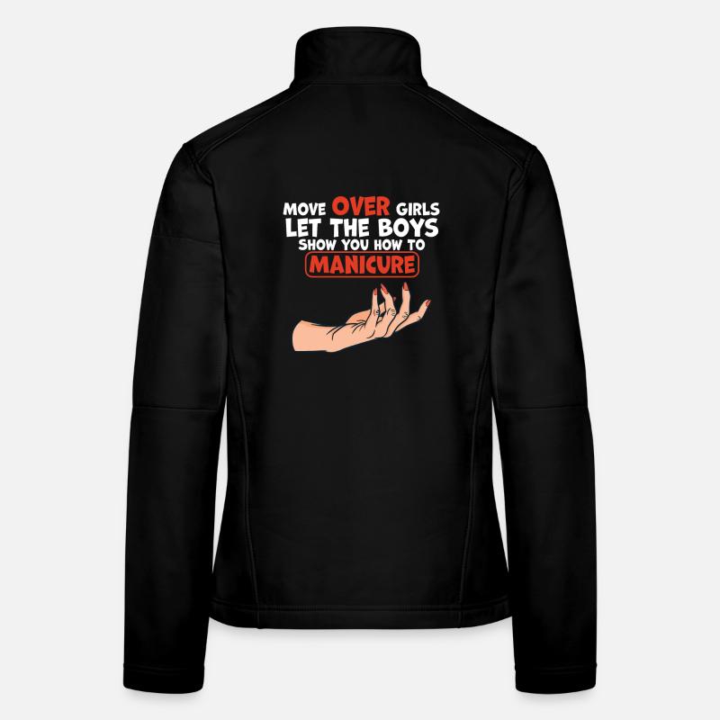 Place Da Girl Funny Manucure Veste en tissu softshell Femme