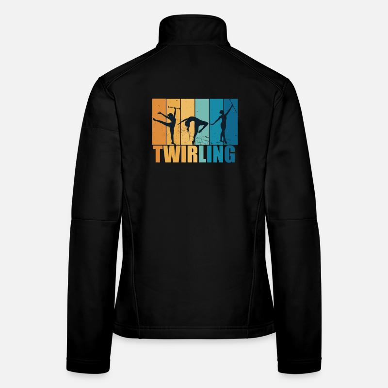 Baton Twirling Sport Vintage Geschenk Frauen Softshelljacke