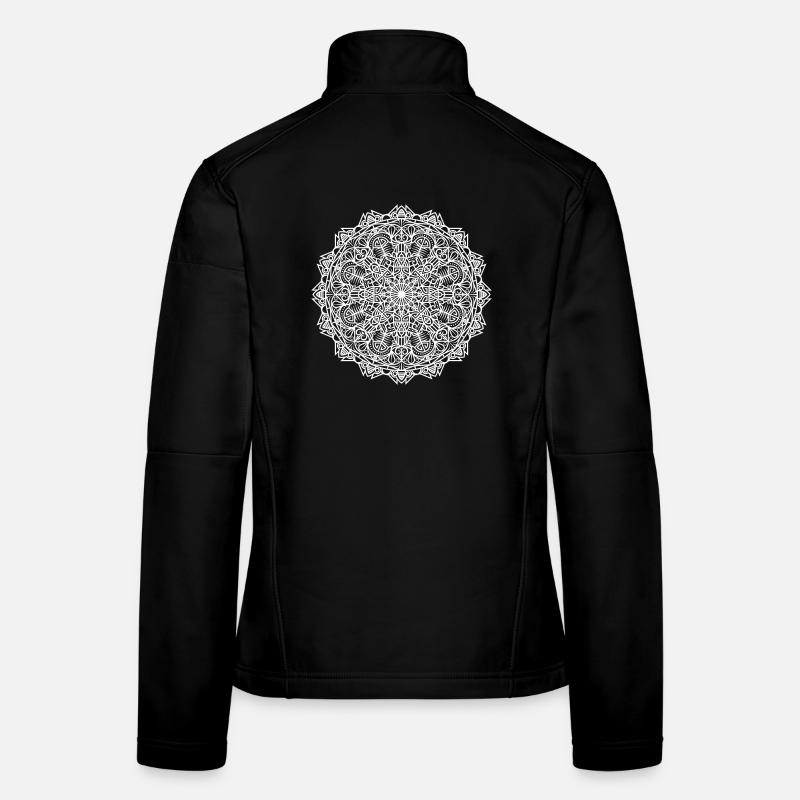 Mandala - Frauen Softshelljacke - Schwarz