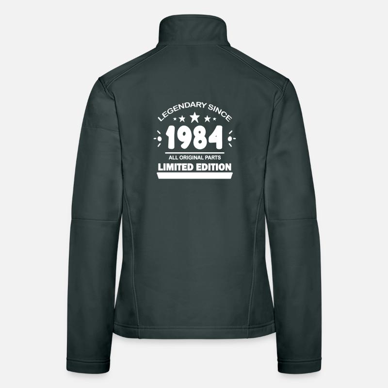 1984 - Né 1984 - Année de construction 1984 Veste en tissu softshell Femme