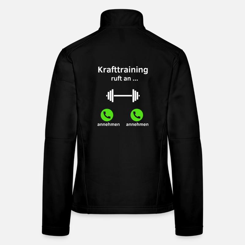 Krafttraining ruft an - annehmen oder annehmen? Frauen Softshelljacke
