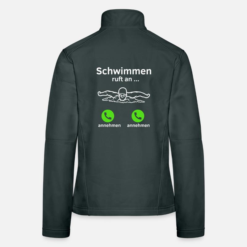 Schwimmen ruft an - annehmen oder annehmen? Frauen Softshelljacke