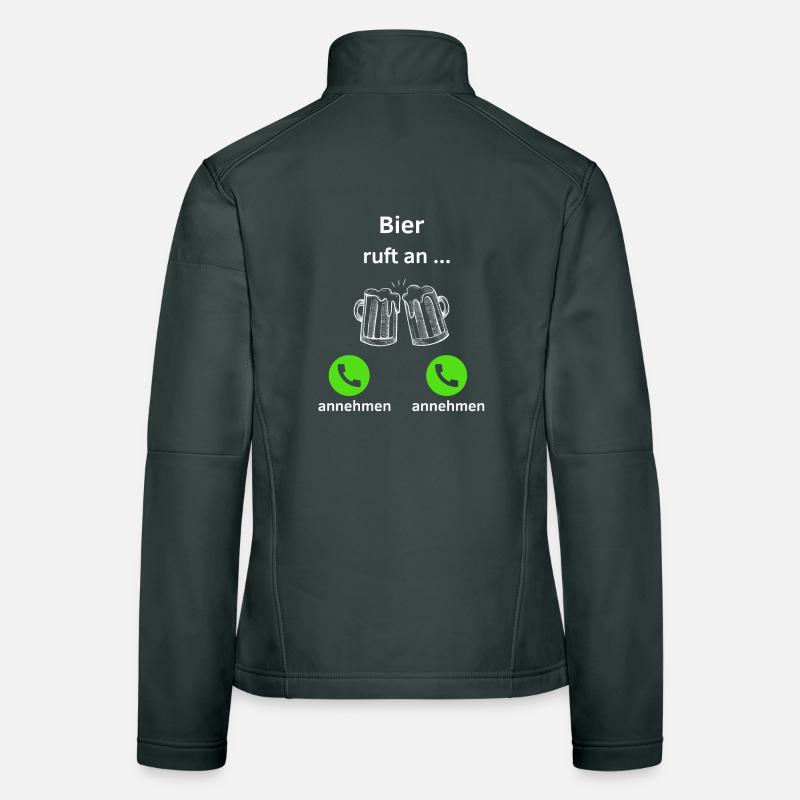Bier ruft an - annehmen oder annehmen? Frauen Softshelljacke