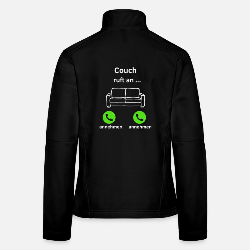 Couch ruft an - annehmen oder annehmen? Frauen Softshelljacke