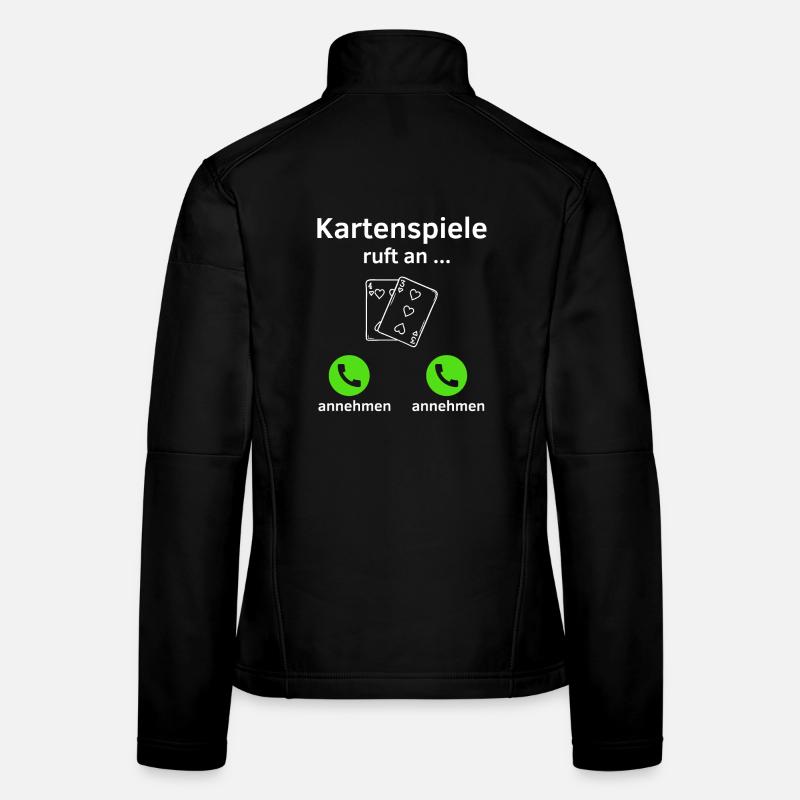 Kartenspiele ruft an - annehmen oder annehmen? Frauen Softshelljacke