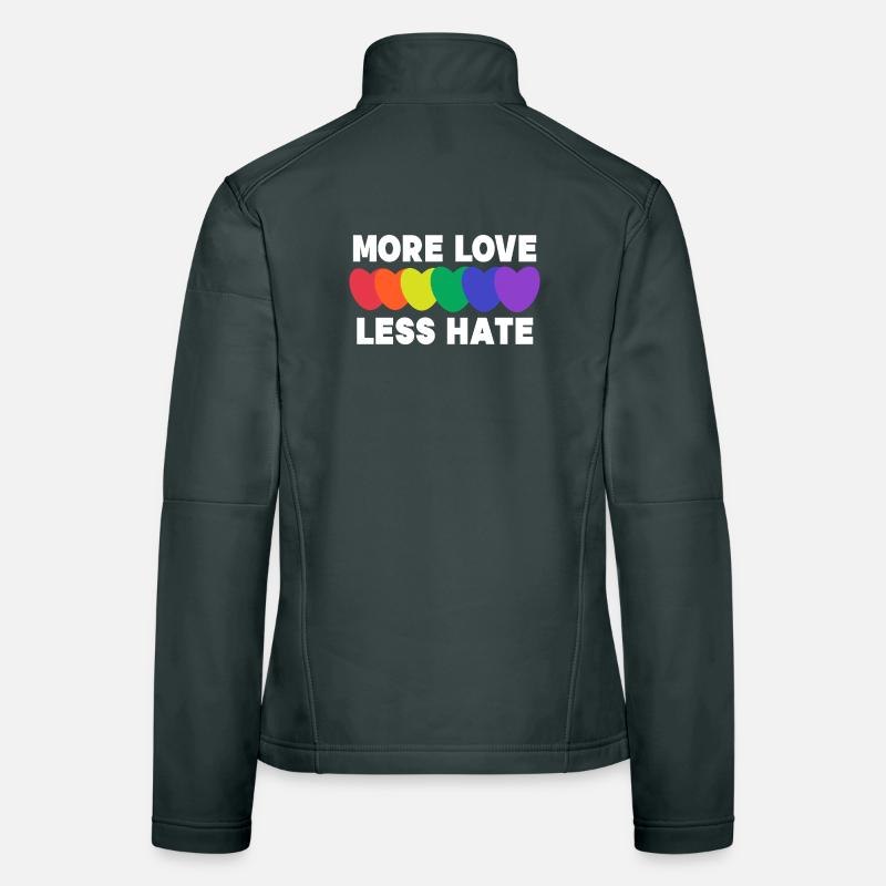 Déclaration d’amour cardiaque Lgbt Égalité Homo Veste en tissu softshell Femme