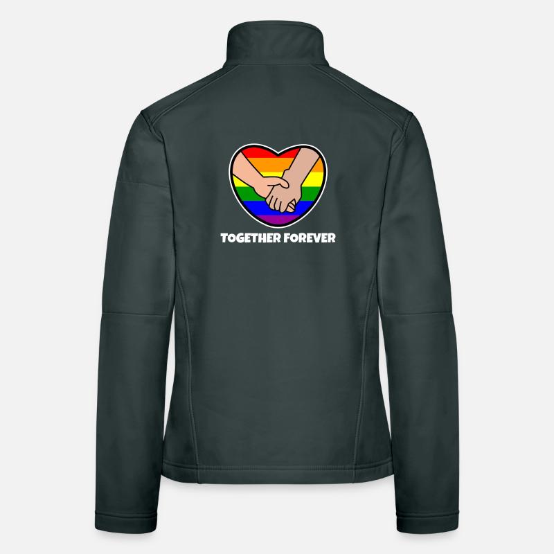 Relationship Homo Statement Heart Pride Rainbow Women's Softshell Jacket