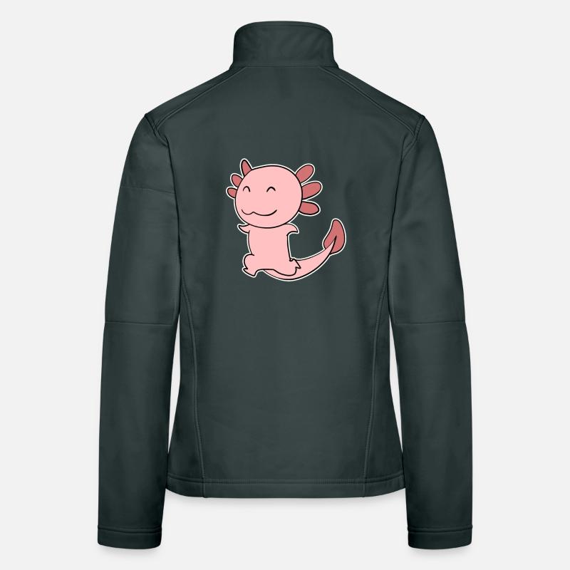 Motif Axolotl Veste en tissu softshell Femme