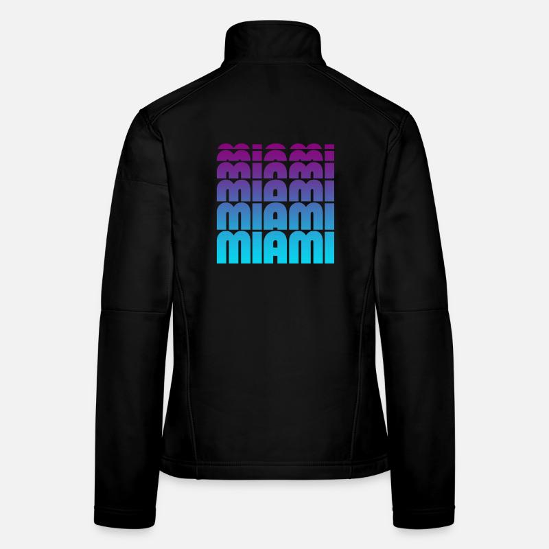 Miami Gradient Grid Women's Softshell Jacket