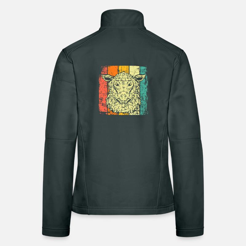 Moutons millésimés Veste en tissu softshell Femme