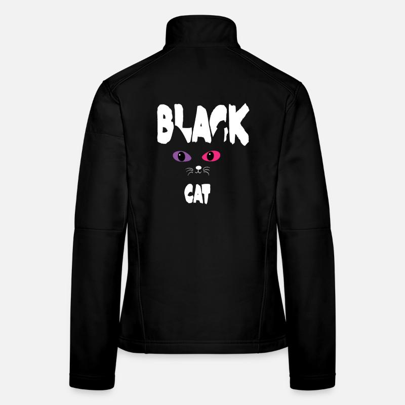 Schwarz Weiße Katze Frauen Softshelljacke