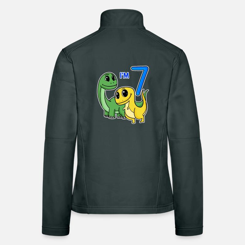 7. Geburtstag Junge Dino Motiv Frauen Softshelljacke