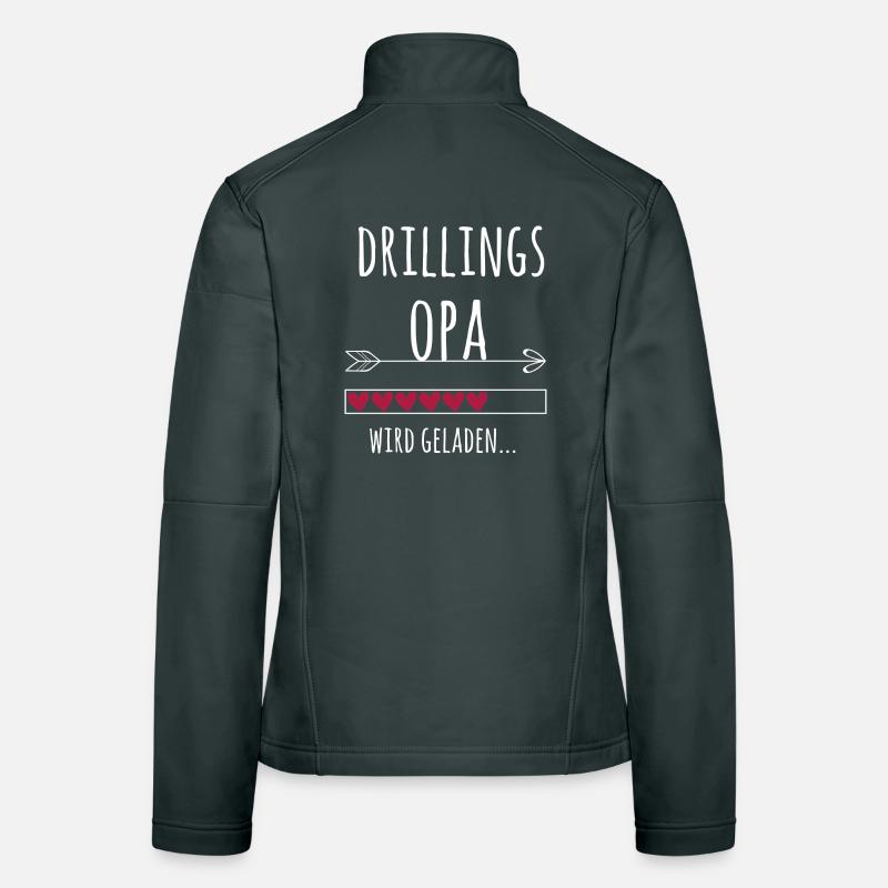 werdender Opa Drillinge Schwangerschaft Geschenk Frauen Softshelljacke