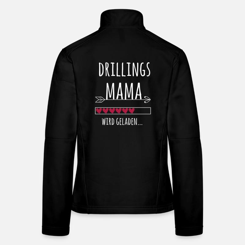 werdende Mama Drillinge Schwangerschaft Geschenk Frauen Softshelljacke