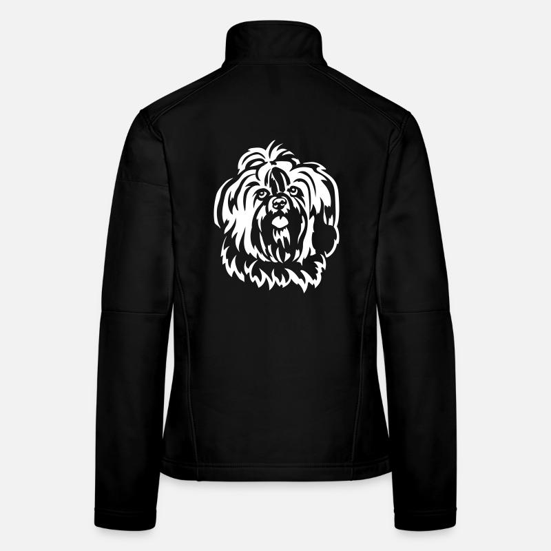 Shih-tzu Kopf "Black Edition" Frauen Softshelljacke