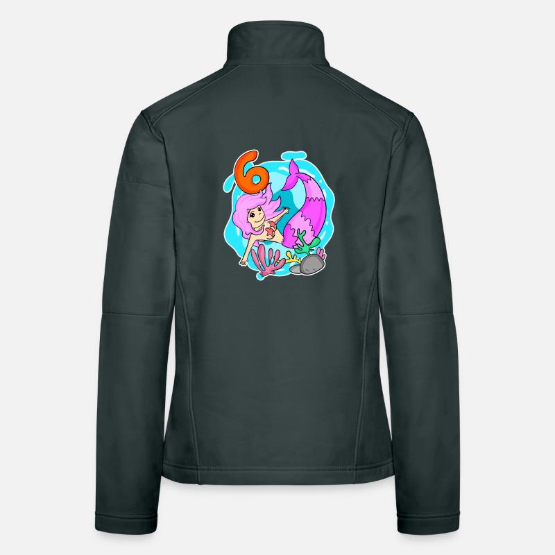 Fille 6 ans - Sirène Veste en tissu softshell Femme