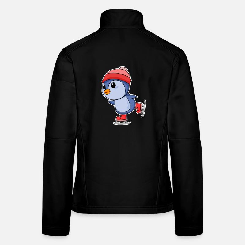 Manchots Manchots Oiseaux de mer Oiseaux de mer Patinage sur glace Veste en tissu softshell Femme