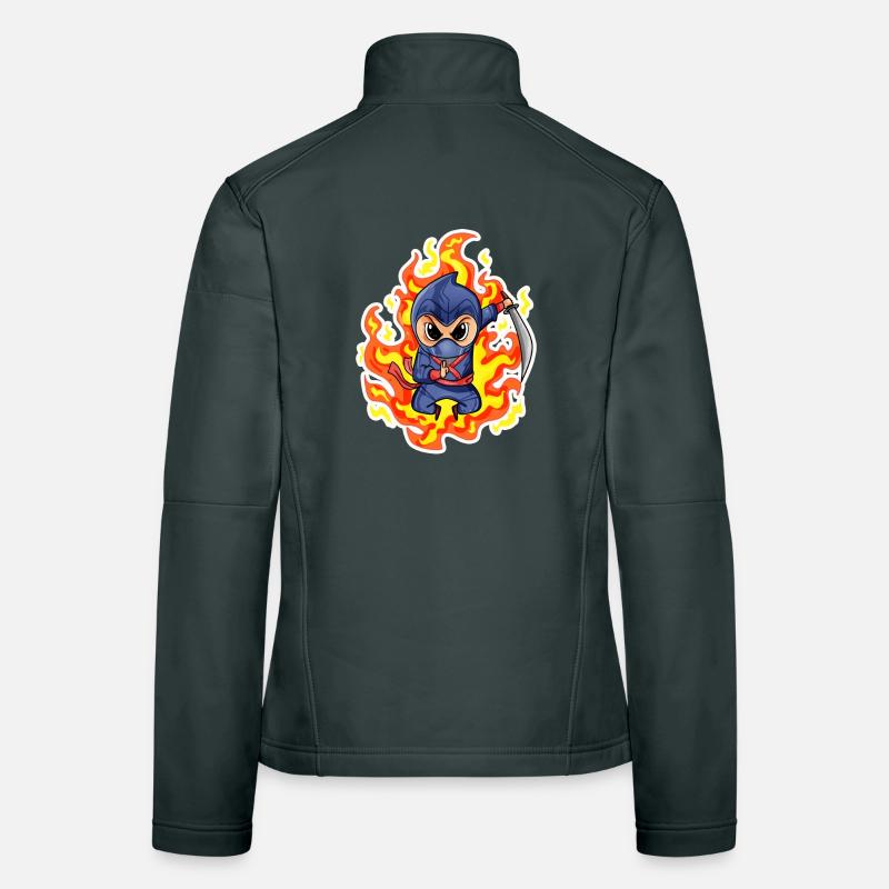Ninja Fire Red Women's Softshell Jacket