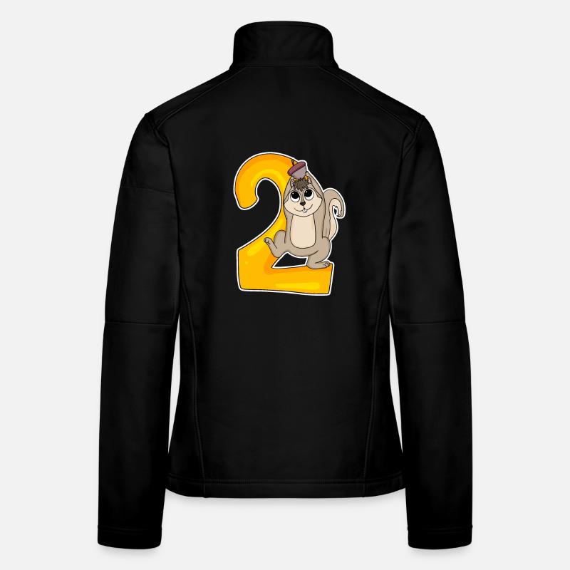 2 ans - 2 ans d’anniversaire avec motif animal Veste en tissu softshell Femme