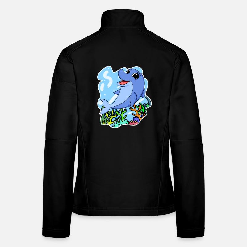 Dolphin - mammal marine animal nature conservation environment Women's Softshell Jacket