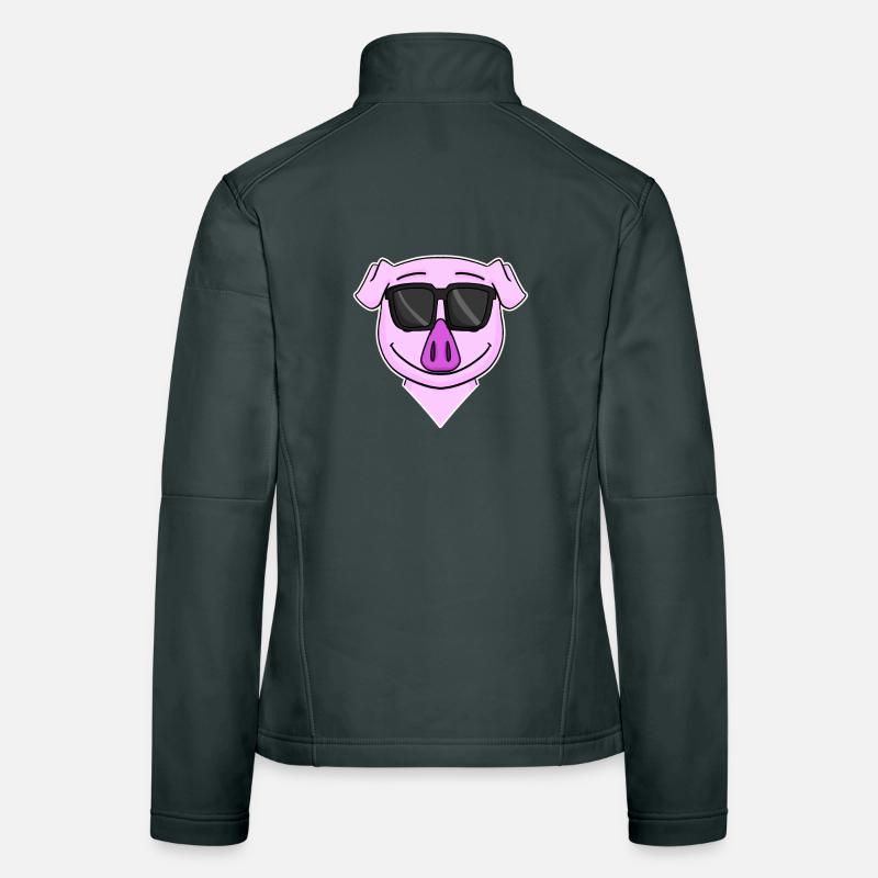 Schwein Kopf Tier - cooles Schwein Frauen Softshelljacke