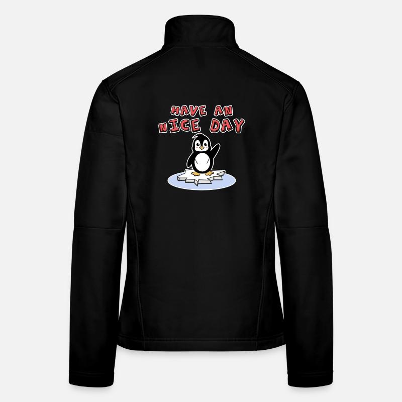 Pinguin Eis Vogel Statement Kalt Antarktis Tier Frauen Softshelljacke