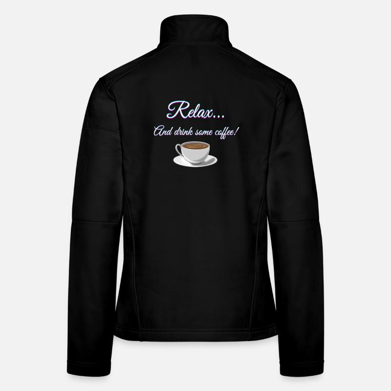 Se détendre... Et buvez du café! Veste en tissu softshell Femme