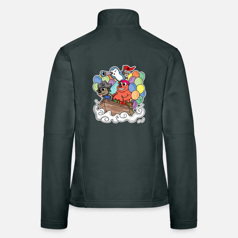 Animaux mignons Veste en tissu softshell Femme