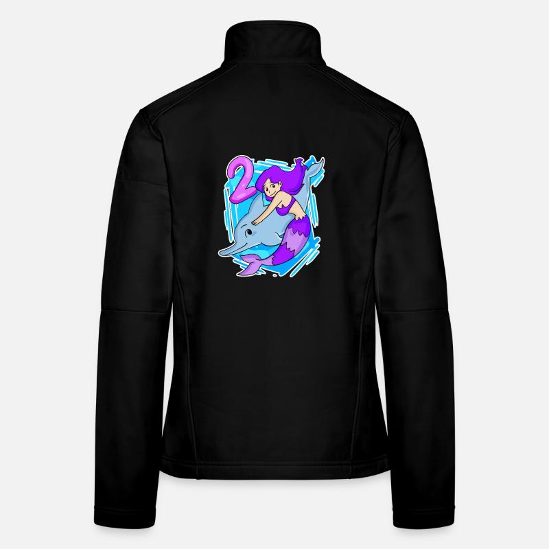 Mädchen 2 Jahre alt 2. Geburtstag Meerjungfrau Frauen Softshelljacke