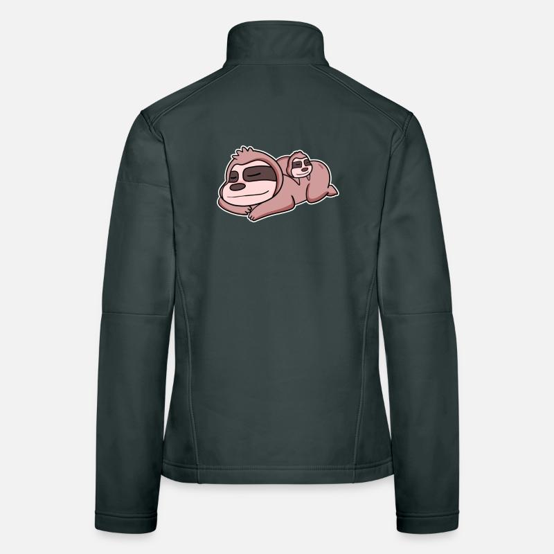 Sloth with baby Women's Softshell Jacket